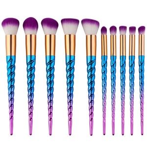 -10 Pcs Unicorn Makeup Brush set NEW
